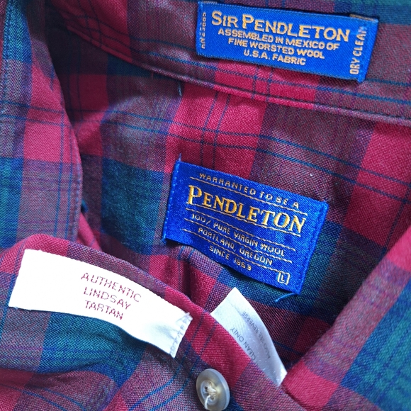 Pendleton sir Pendleton wool authentic Lindsey tartan long sleeve shirt Large - Picture 4 of 5